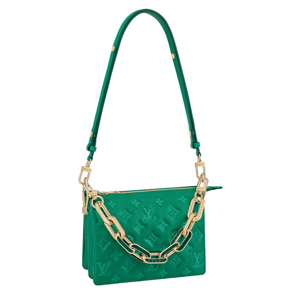 Louis Vuitton Coussin BB Emeraude Green Monogram Chain Shoulder Crossbody Bag - Picture 1 of 10